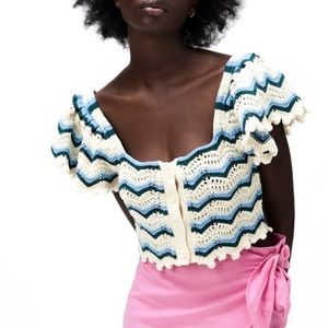 ZARA Crochet Knit Top